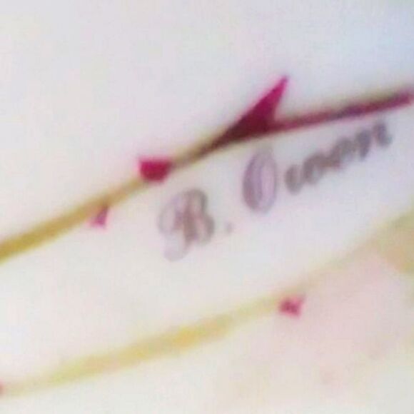 B. Owen Gorgeous Vintage Porcelain ROSE GOLD Designer PLATE - Picture 3 of 6